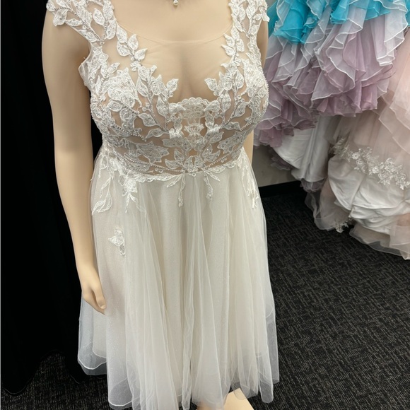 David’s  Bridal Size 20 W.  Beautiful tea-length gown - Picture 7 of 15